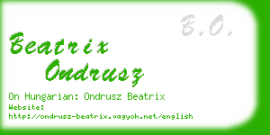 beatrix ondrusz business card